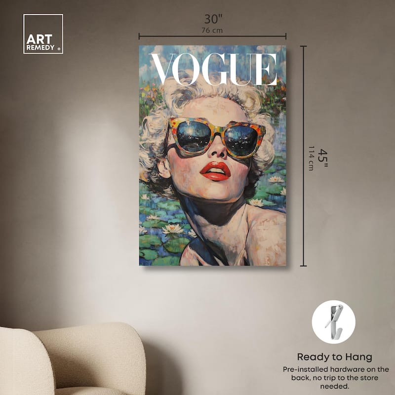 Water Lilies Icon Canvas by Art Remedy, Gallery Wrapped