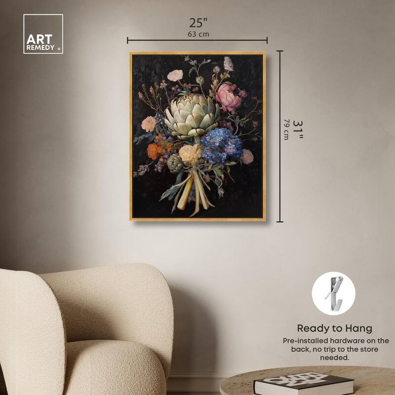 Moody Artichoke II Canvas by Art Remedy