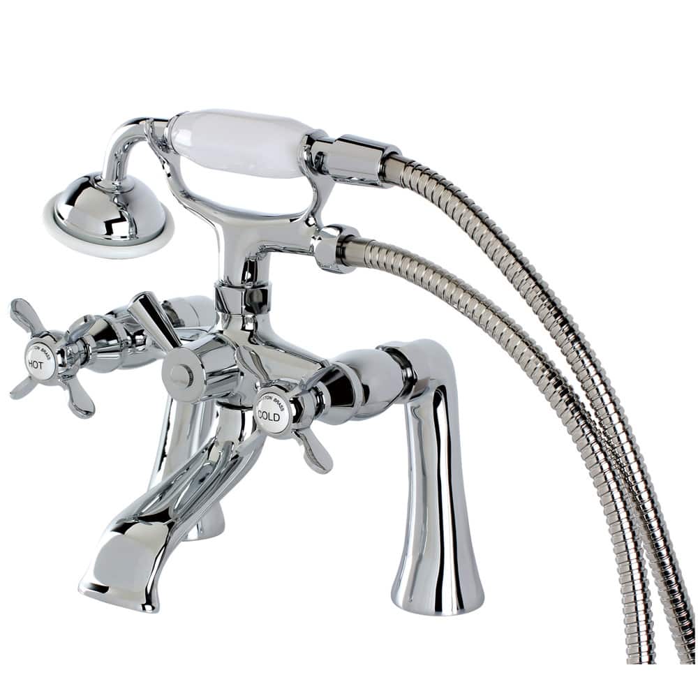 Kingston Brass Essex Deck Mounted Clawfoot Tub Filler with Built-In