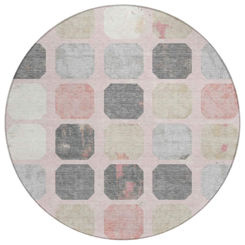 HomeRoots Geometric Transitional Rectangle Outdoor Rug