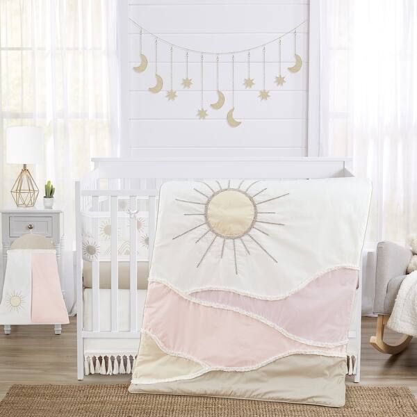 slide 2 of 6, Boho Desert Sun Girl Sweet Jojo Designs 6p Crib Bedding + BreathableBaby Breathable Mesh Liner Bohemian Taupe