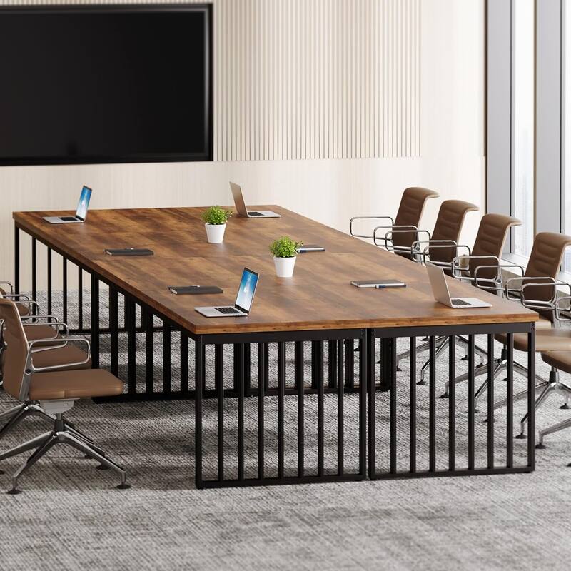 78" Rectangle Conference Table, Long Meeting Table for Seminar, Business, Negotiation