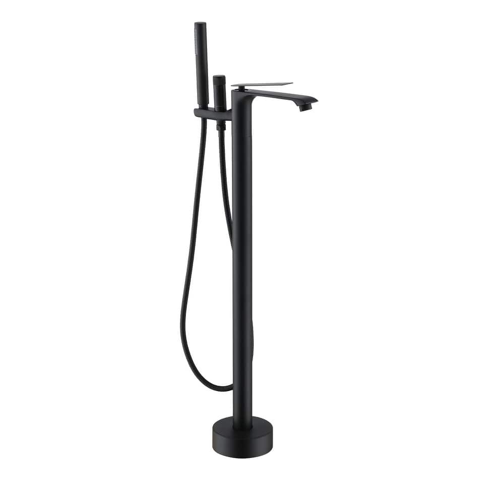 CASAINC Single-Handle Freestanding Floor-Mount Roman Tub Faucet Bathtub Filler with Handheld Shower