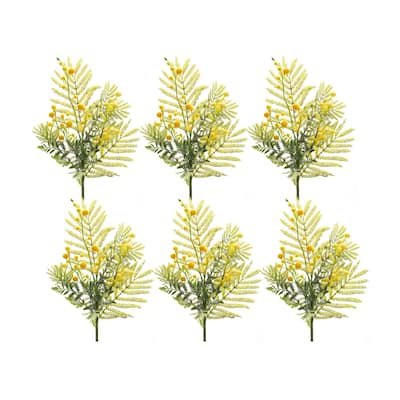 Set of 6 Mimosa Artificial Sprays 21.5"