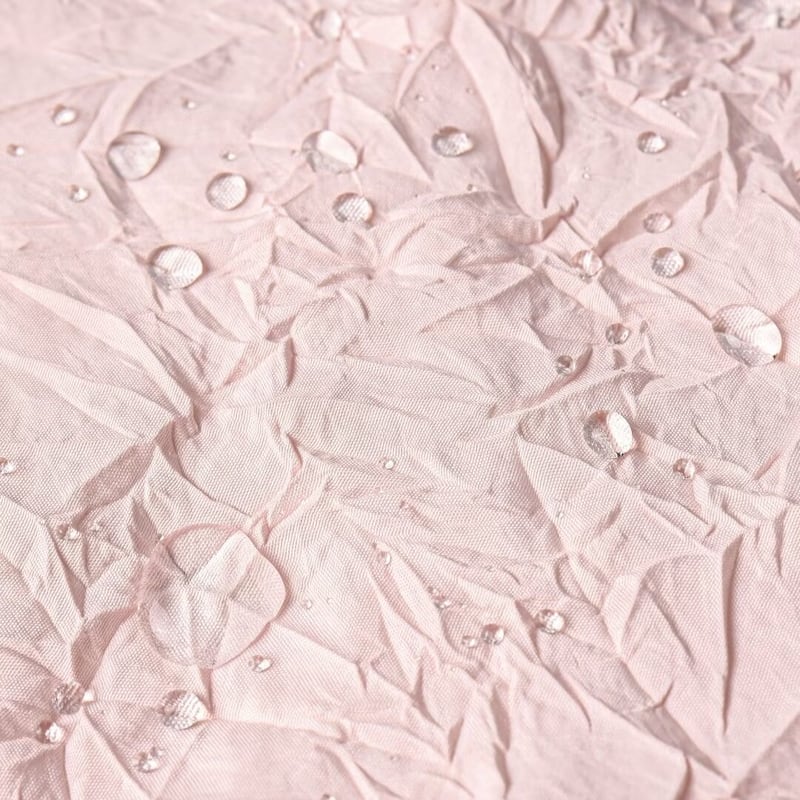 Crinkle Eco-friendly Water Repellent Solid Texture Shower Curtain