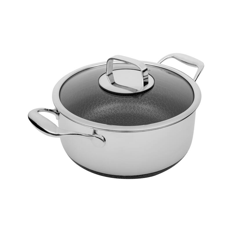 DiamondClad Hybrid Nonstick Stainless Steel Stock Pot with Lid