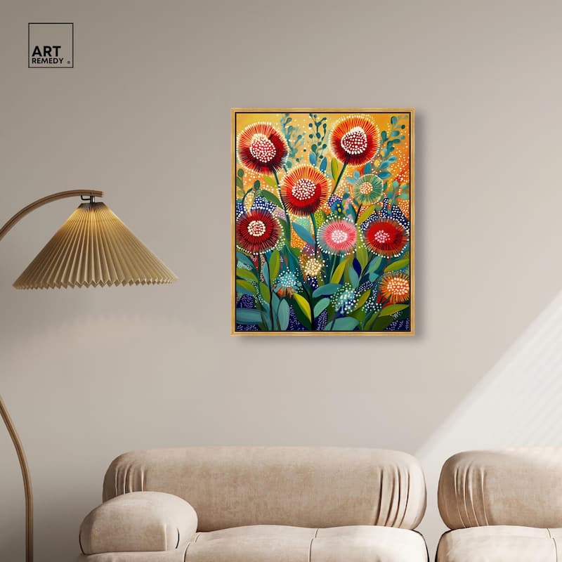 Vivid Flora I Canvas by Art Remedy