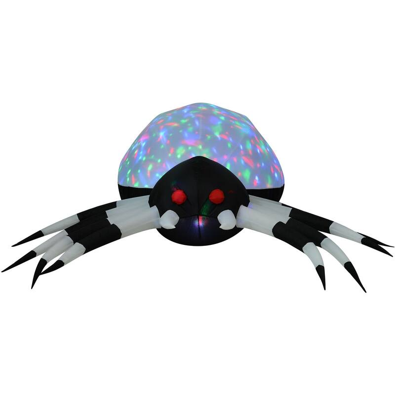 Haunted Hill Farm 6-Ft. Inflatable Pre-Lit Spider with Disco Lights