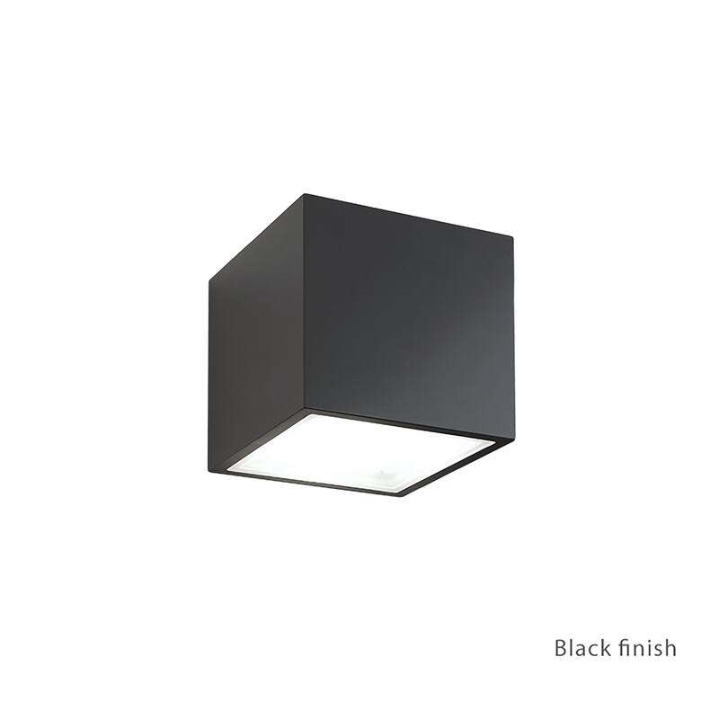 Bloc 5.5in LED Indoor or Outdoor Up or Down Wall Light 2700K - Black - 6-inch- 2 Light