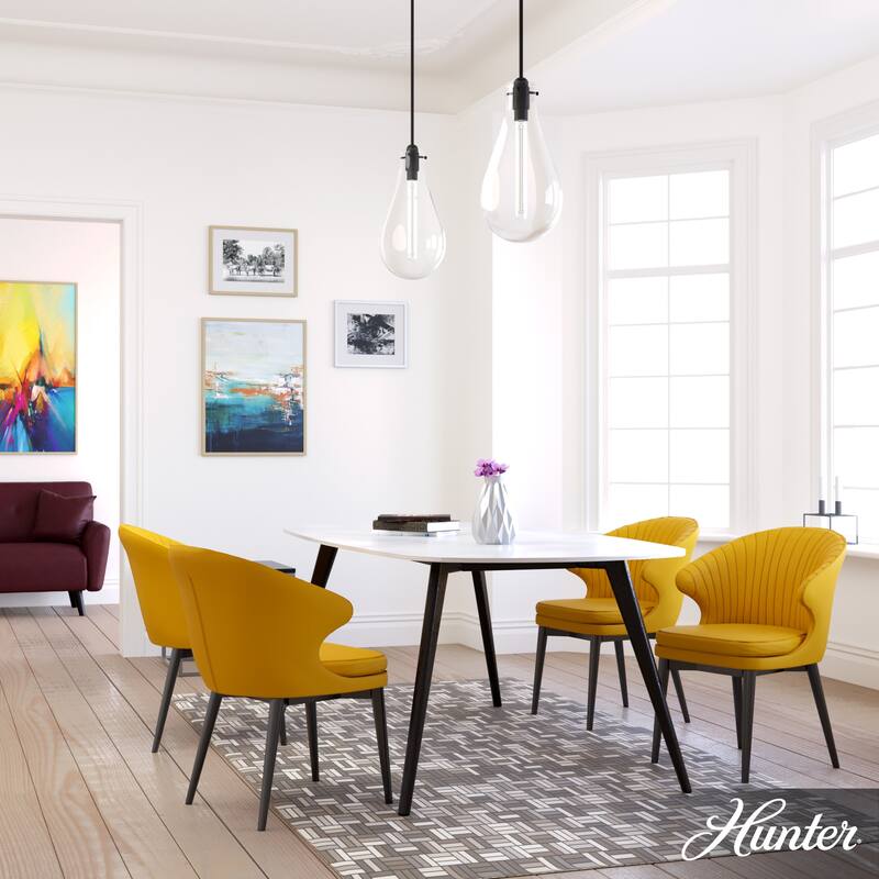Hunter 11" Lundin 1-Light Pendant - Kitchen Island, Dining Room, Entry - Contemporary, Transitional