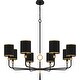 preview thumbnail 2 of 7, Lockery 8-Light Matte Black Chandelier