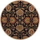 preview thumbnail 111 of 122, Patchway Handmade Classic Floral Wool Area Rug 4' Round - Rust/Black - Runner