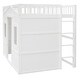 preview thumbnail 10 of 26, Full Size House Loft Bed with Ladder Kids Bed for Kids