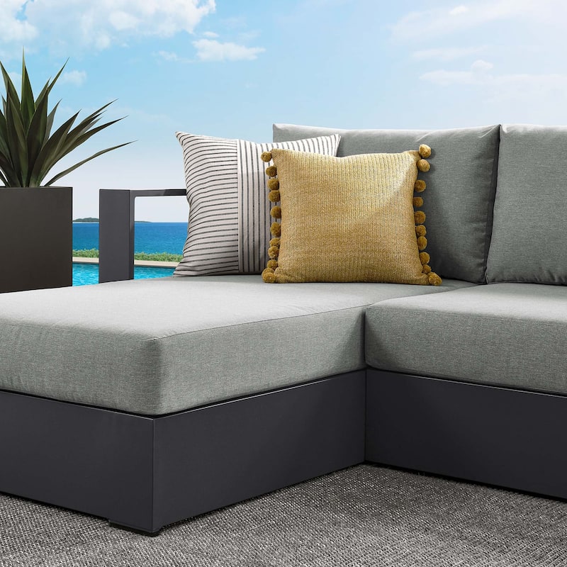 Tahoe Patio Aluminum 2-Piece Left-Facing Chaise Sectional Sofa Set