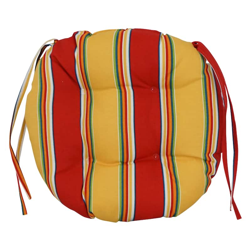 16-inch Round Tufted Indoor/Outdoor Chair Cushions (Set of 4) - 16"