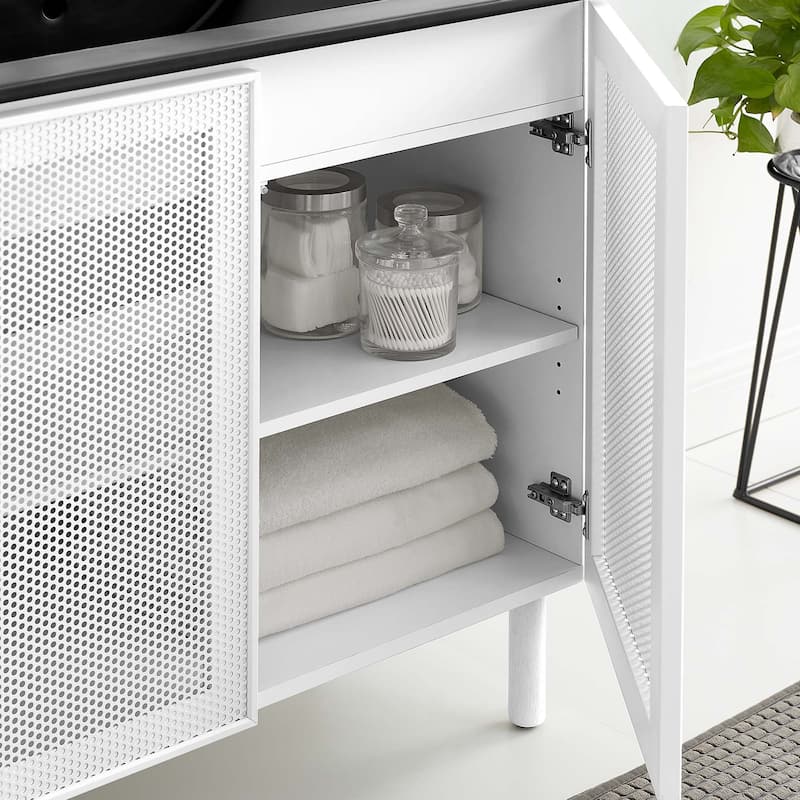 Calla 36" Perforated Metal Bathroom Vanity