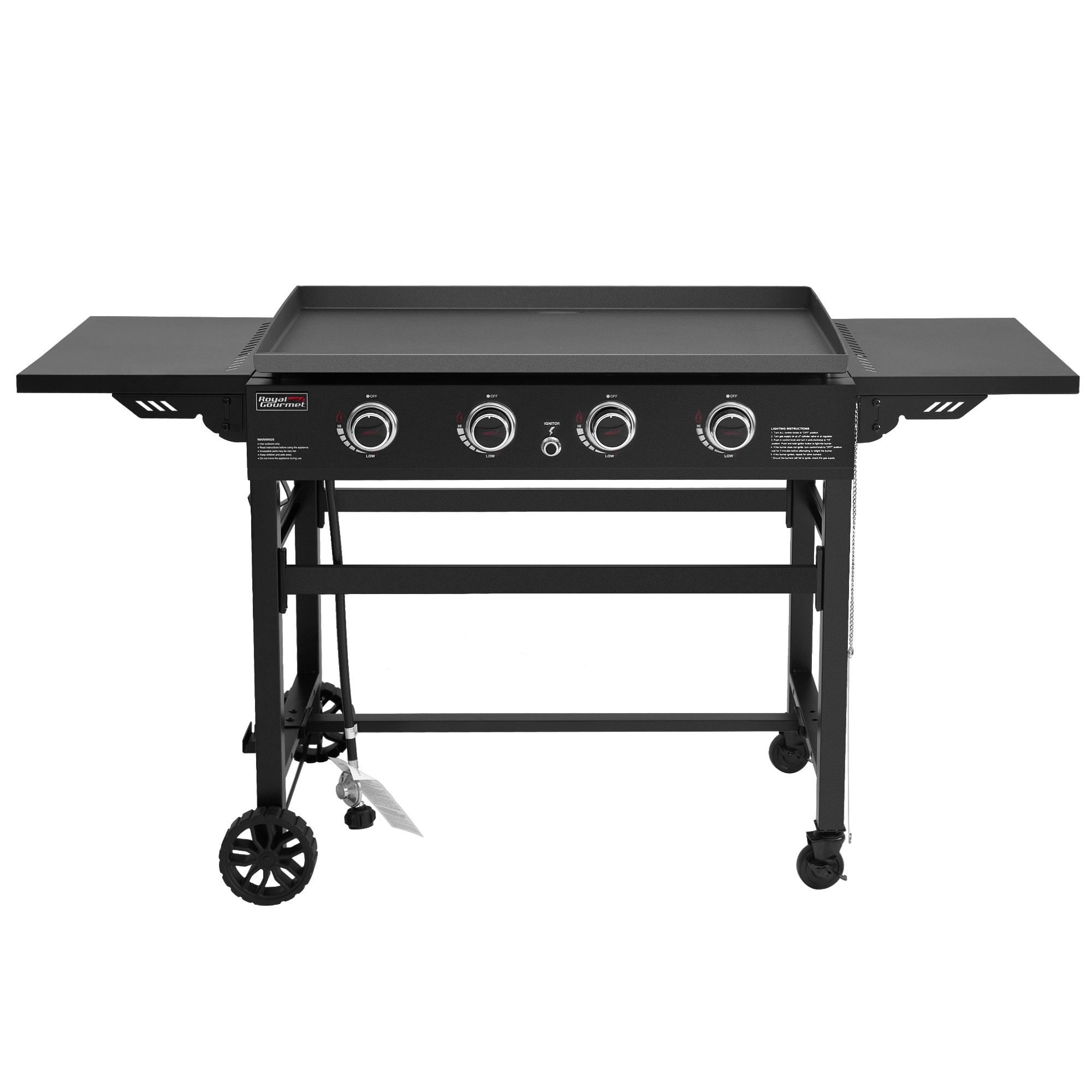 Royal Gourmet 35Inch Flat Top Gas Griddle, 4Burner Propane Gas Grill