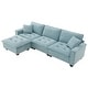 preview thumbnail 51 of 55, Roomfitters 100 x 59" Modern Convertible L-Shaped Sectional Sofa with Free Pillows, 4-Seat Suede Velvet Sleeper Sofa