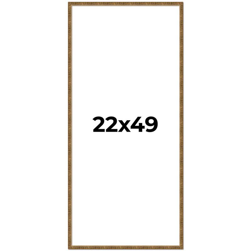 22x49 Frame Gold Picture Frame - Complete Modern Photo Frame Includes