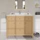 Option Tanned Oak / White Quartz Top / Brushed Nickel