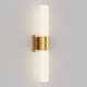preview thumbnail 7 of 6, Cusp Barn Bathroom Light Fixtures, Gold Wall Sconce Light, Modern Wall Lights with Milky Glass Shade for Vanity, Bedroom