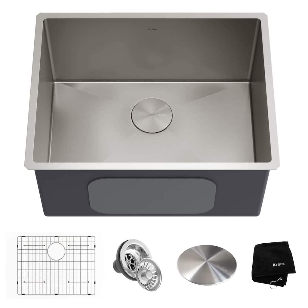 Kraus 24� Undermount 16 Gauge Stainless Steel Single Bowl Laundry