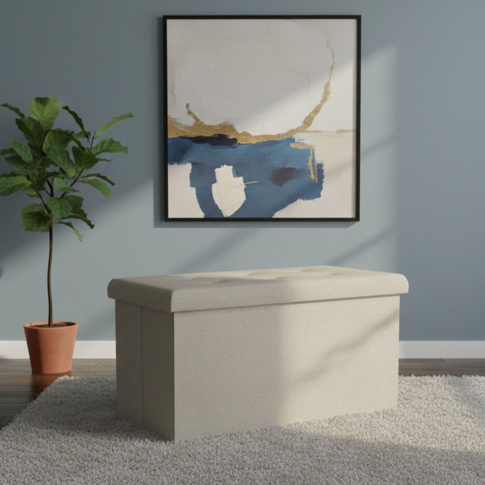 Florence Upholstered Folding Storage Bench