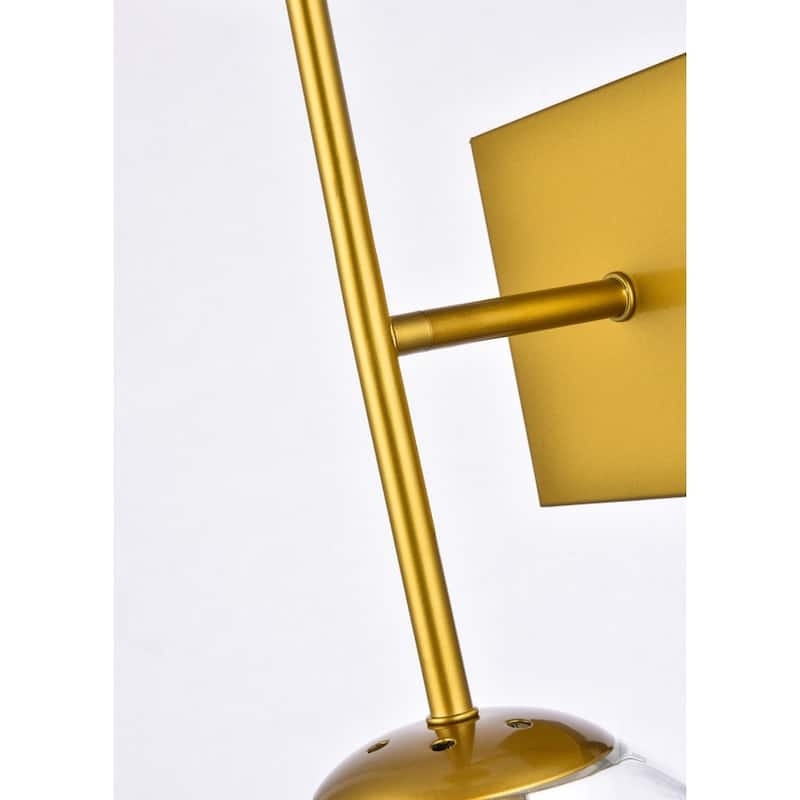 Nina 2 Light Clear Glass Wall Sconce