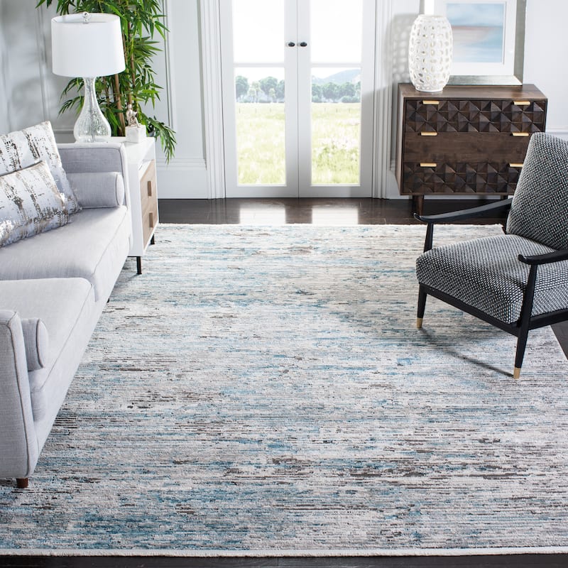 SAFAVIEH Shivan Koertdine Modern Abstract Rug - 3' x 5' - Blue/Grey - Rectangle