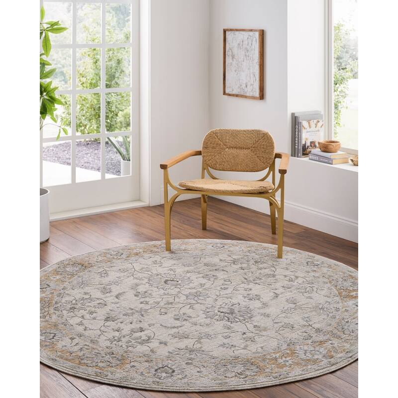 Livabliss Brunswick Traditional Area Rug - 9' x 12'2" - Cream/Grey