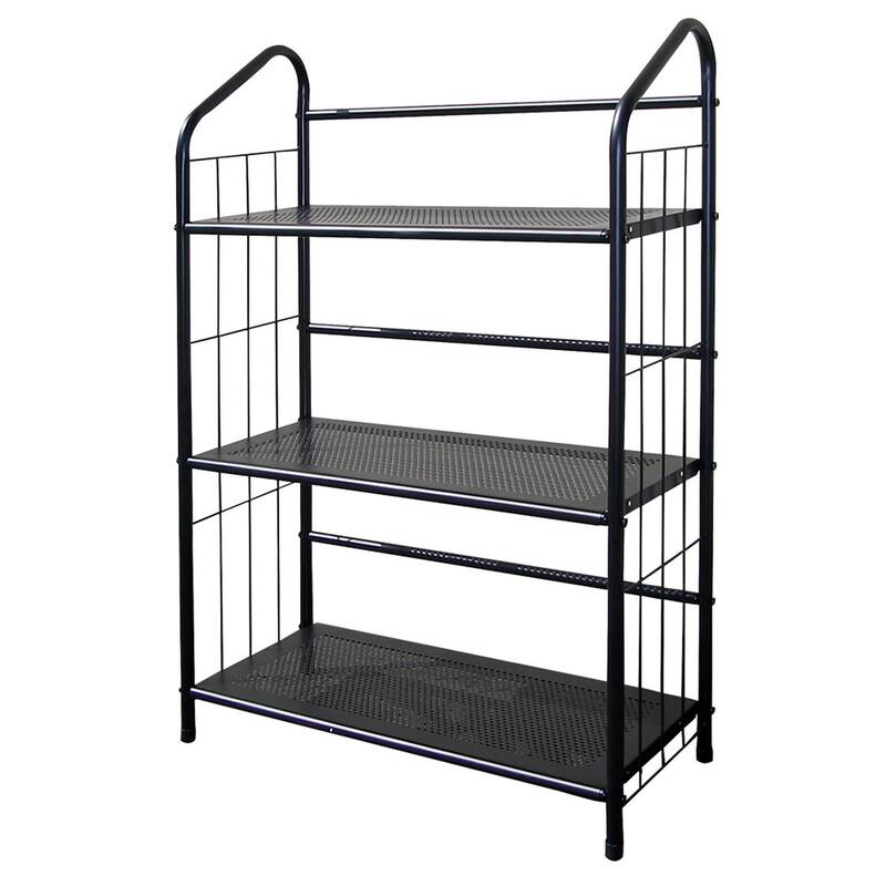 5 Tier Metal Book Shelf - Black Shelving Unit - Home Office Storage - Easy Assembly - 70" Tall