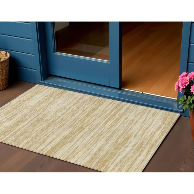 HomeRoots Abstract Modern Rectangle Outdoor Rug - 3' x 5'