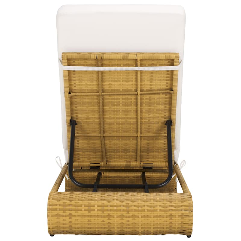 SAFAVIEH Outdoor Vale Chaise Lounge Chair with Cushion - 24"W x 78"D x 31"H