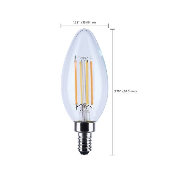 4.5 Watt LED B11 3000K-2000K Warm Dimming Candelabra Base Clear Finish