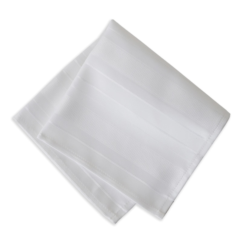 Elrene Denley Stripe Damask Fabric Set of 4 Napkins - 17" w x 17" l