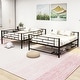 preview thumbnail 2 of 22, Full Over Full Metal Bunk Bed with Shelf & Guardrails - Sleek and Functional