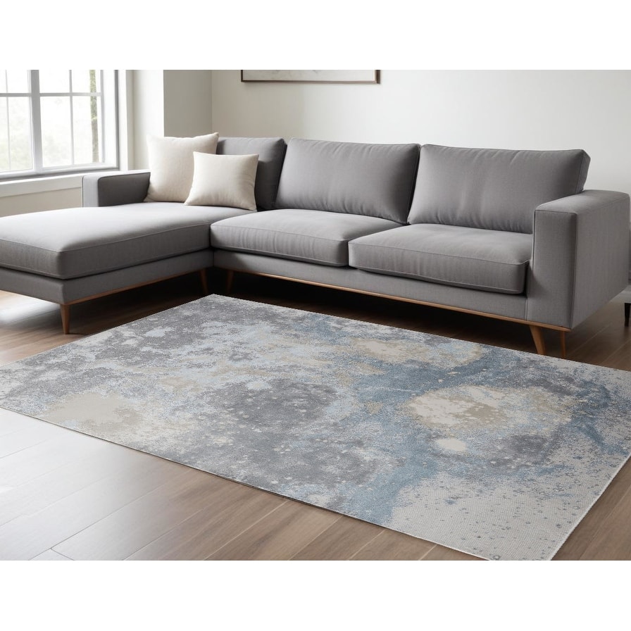 Yafu Abstract Stain Resistant Area Rug By HomeRoots - 8' x 10'