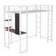 preview thumbnail 5 of 58, Twin Size Loft Bed With 2 Shelves And 1 Desk,2 Built-in Ladders for Home