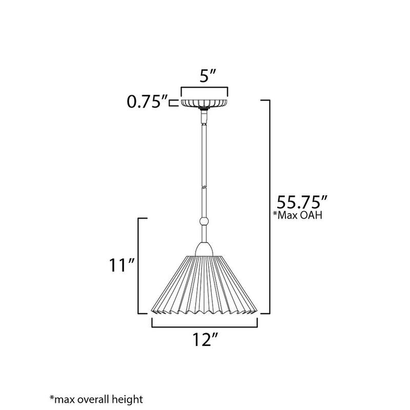 Maxim 18311SW Kismet 12" Wide 1 Light Pendant