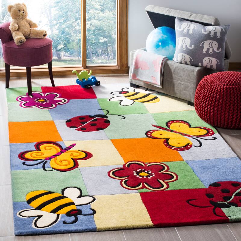SAFAVIEH Handmade Kids Roma Wool Rug - 4' x 6' - Multi - Rectangle