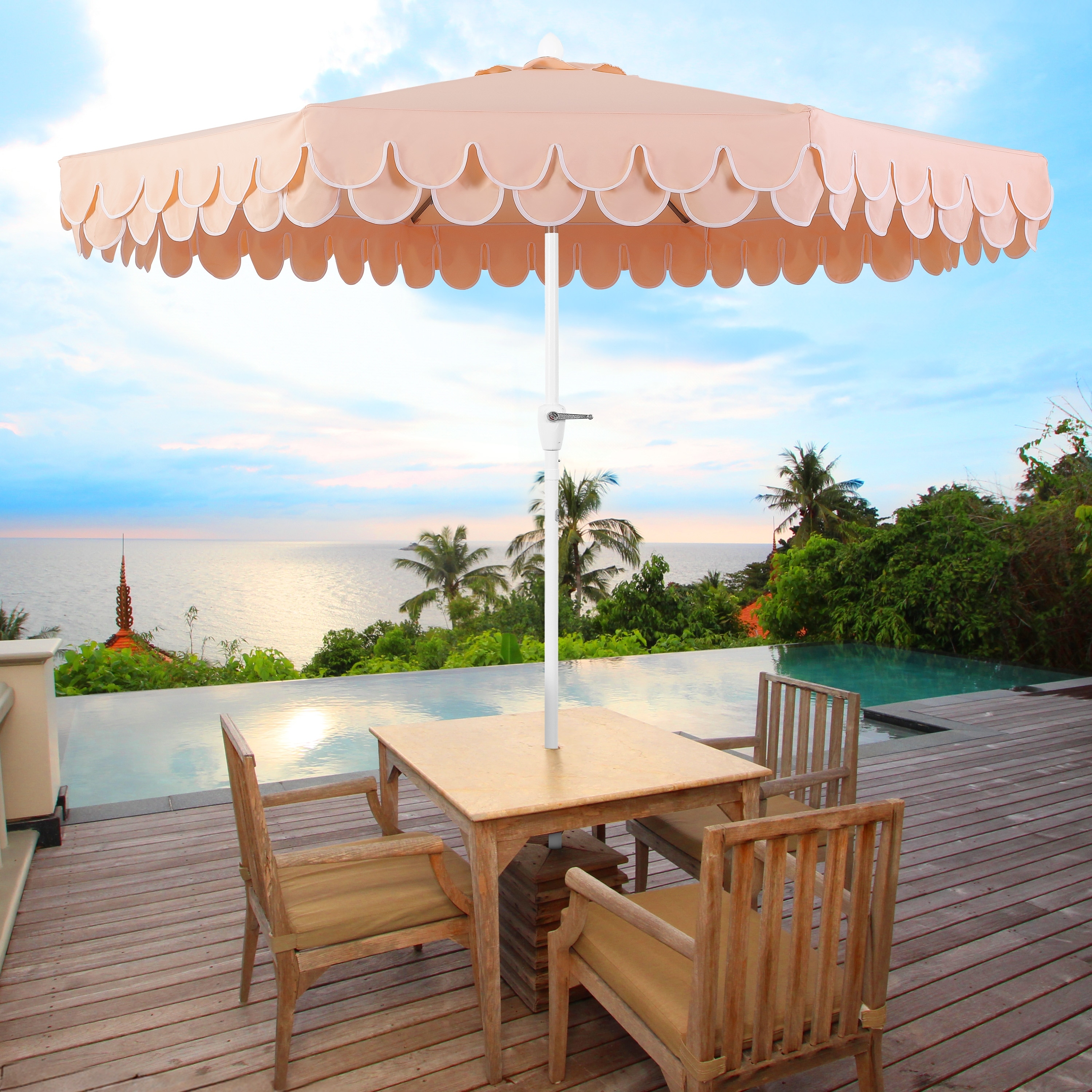 coral coast 9 ft steel market patio umbrella 9ft Canopy Peach Replacement Formosa Covers This listing includes the canopy only and does not include an umbrella frame Tracy Coastal Octagon Aluminum Outdoor