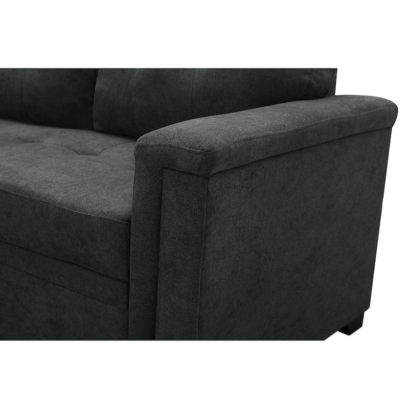 Reversible Sleeper Sectional Sofa with Storage Chaise, USB Charging Ports and Pocket