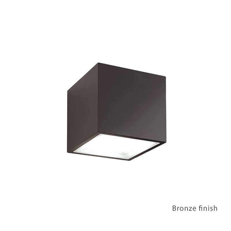 Bloc 5.5in LED Indoor or Outdoor Up or Down Wall Light 2700K - Bronze - 6-inch- 1 Light