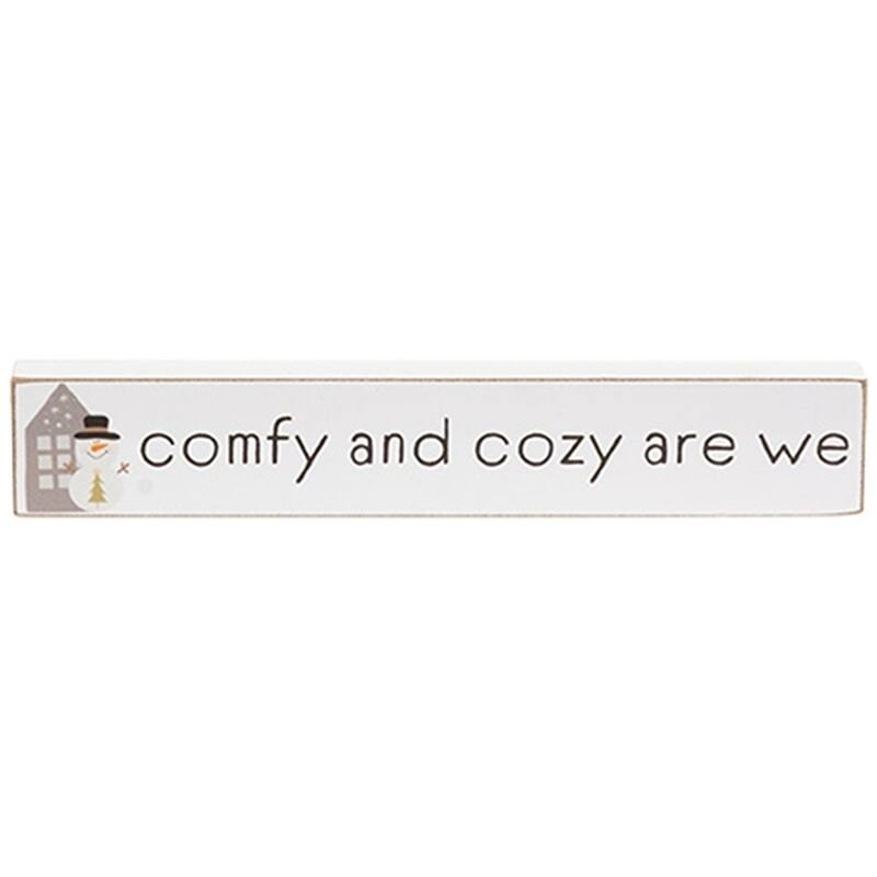 Hello Cozy Season Mini Sticks for Winter Home Decor 3 Asstd. - 6" x 0.5" x 1"