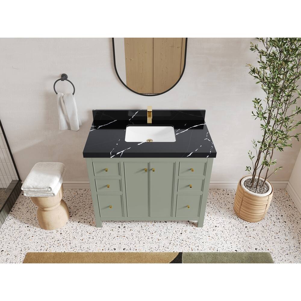 Willow Collections 42 in. W x 22 in. D Chicago Single Sink Bathroom Vanity with Countertop