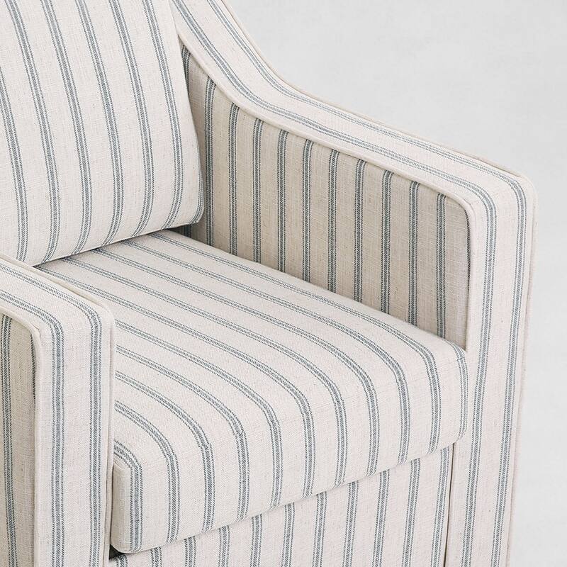 30'' W Vegan Leather/ Chenille Swivel Accent Chair