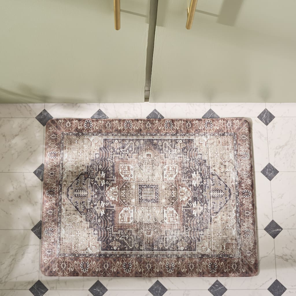 SAFAVIEH Kitchen Mat Liubita Non-Slip PVC Kitchen Floor Area Rug