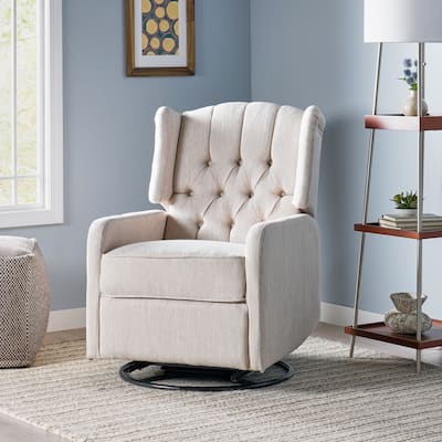 Roomfitters Classic Design, Manual Recliner Chair with 360-Degree Swivel, Relaxing Lounge Chair for Living Room