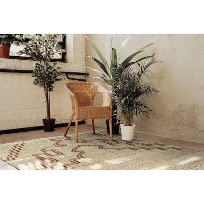 Natural Jute Black Hand-Made Indoor Area Rug