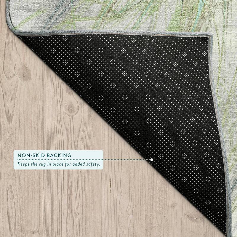 Machine Washable Indoor/ Outdoor Modern Cheraw Chantille Rug